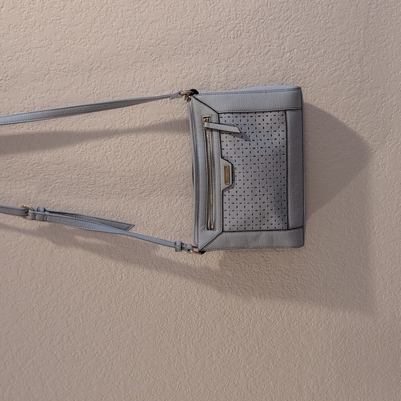 Tignanello Crossbody Genuine Leather Bag , Blue gray , Numerous Compartments,GUC - Picture 9 of 9